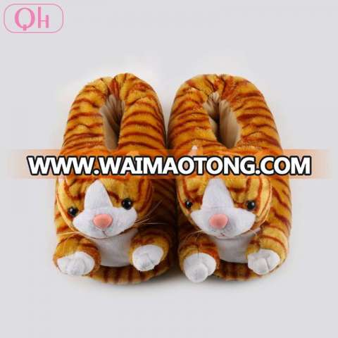 Winter men indoor slippers cartoon bedroom tiger animal plush slippers